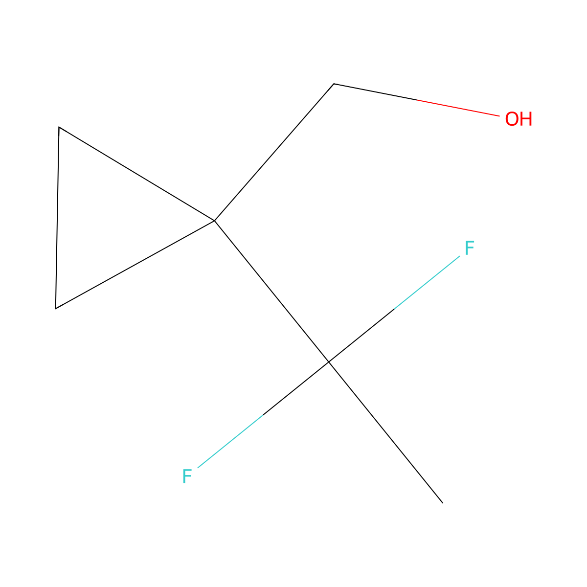 [1-(1,1-Difluoroethyl)cyclopropyl]methanol molecular structure, CAS 1780526-08-0
