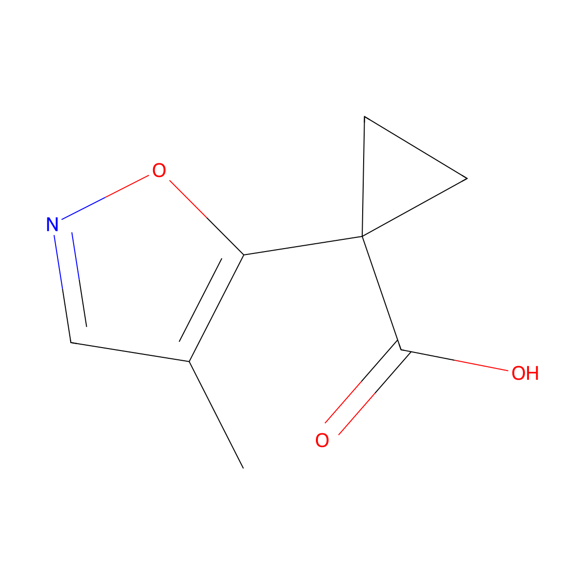1-(4-Methyl-1,2-oxazol-5-yl)cyclopropane-1-carboxylic acid molecular structure, CAS 1780529-01-2