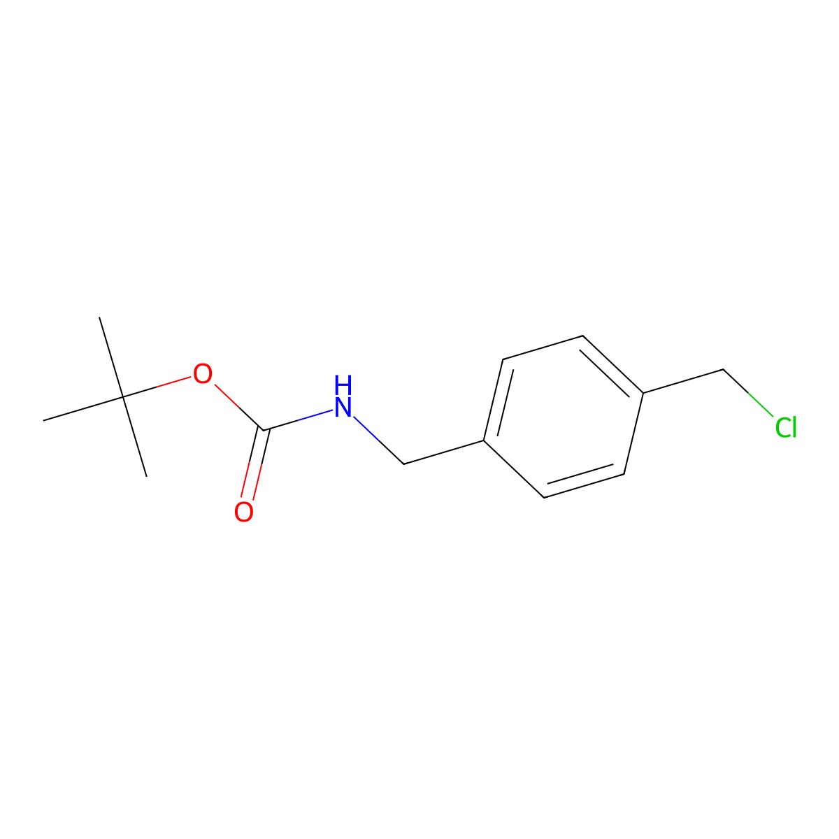 tert-Butyl 4-(chloromethyl)benzylcarbamate molecular structure, CAS 178053-18-4