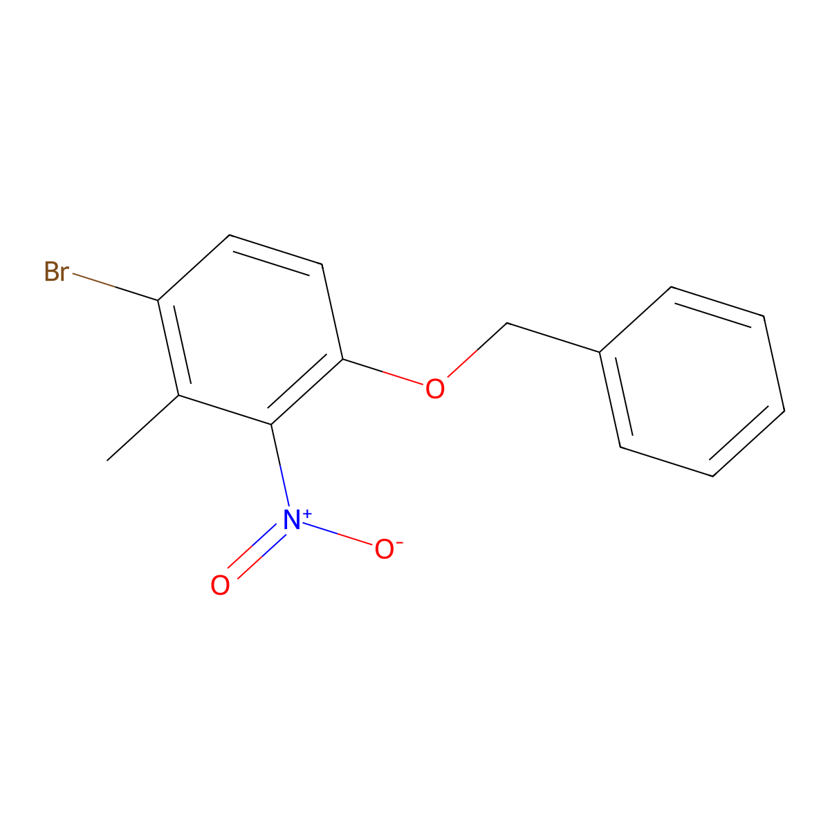 1-(Benzyloxy)-4-bromo-3-methyl-2-nitrobenzene molecular structure, CAS 178053-67-3