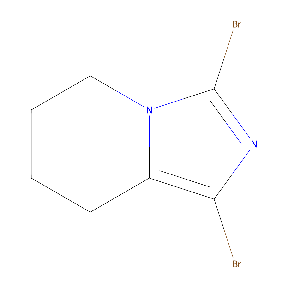 1,3-dibromo-5H,6H,7H,8H-imidazo[1,5-a]pyridine molecular structure, CAS 1780530-11-1