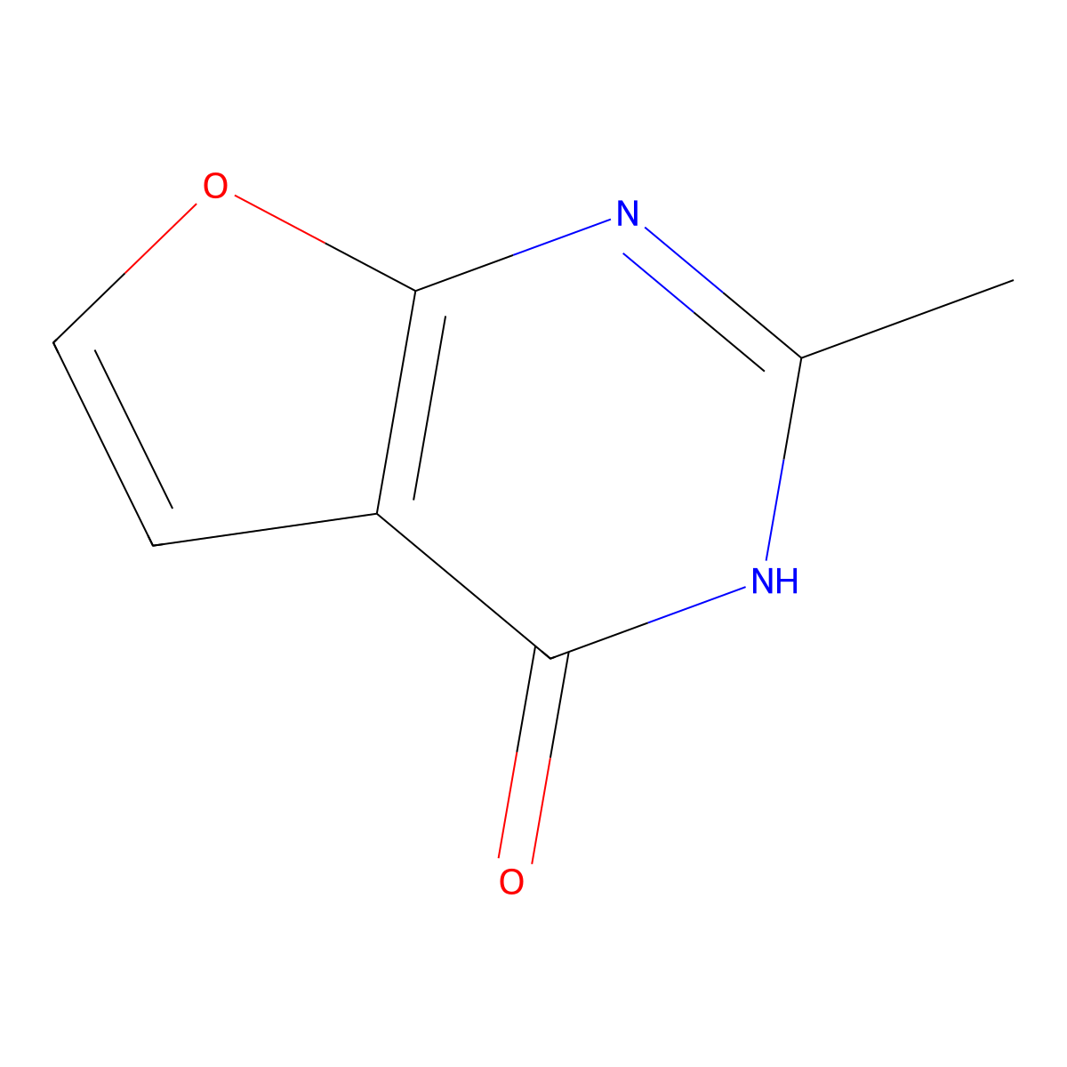 2-Methylfuro[2,3-d]pyrimidin-4(3H)-one molecular structure, CAS 1780531-76-1