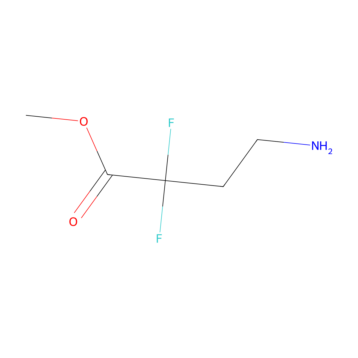Methyl 4-amino-2,2-difluorobutanoate molecular structure, CAS 1780532-85-5