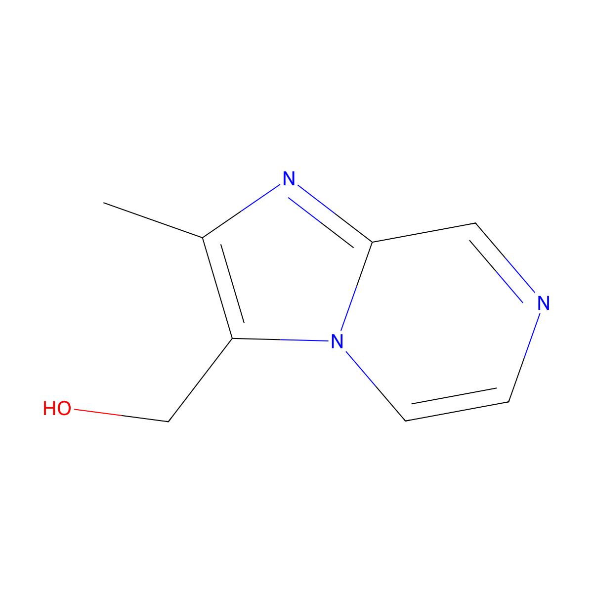 (2-Methylimidazo[1,2-a]pyrazin-3-yl)methanol molecular structure, CAS 1780537-10-1