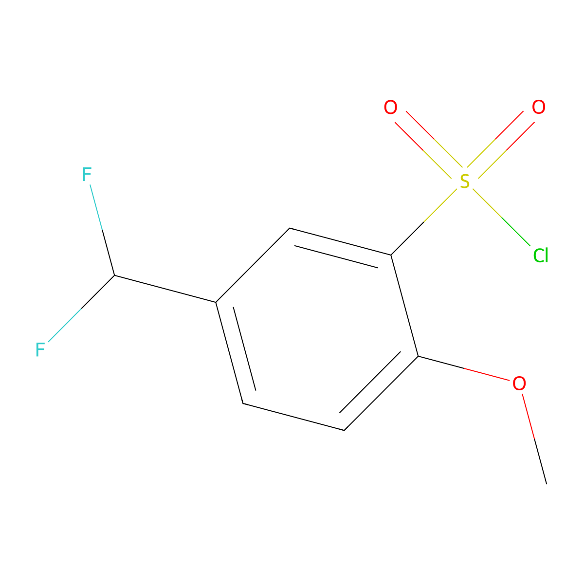 5-(Difluoromethyl)-2-methoxybenzene-1-sulfonyl chloride molecular structure, CAS 1780540-93-3