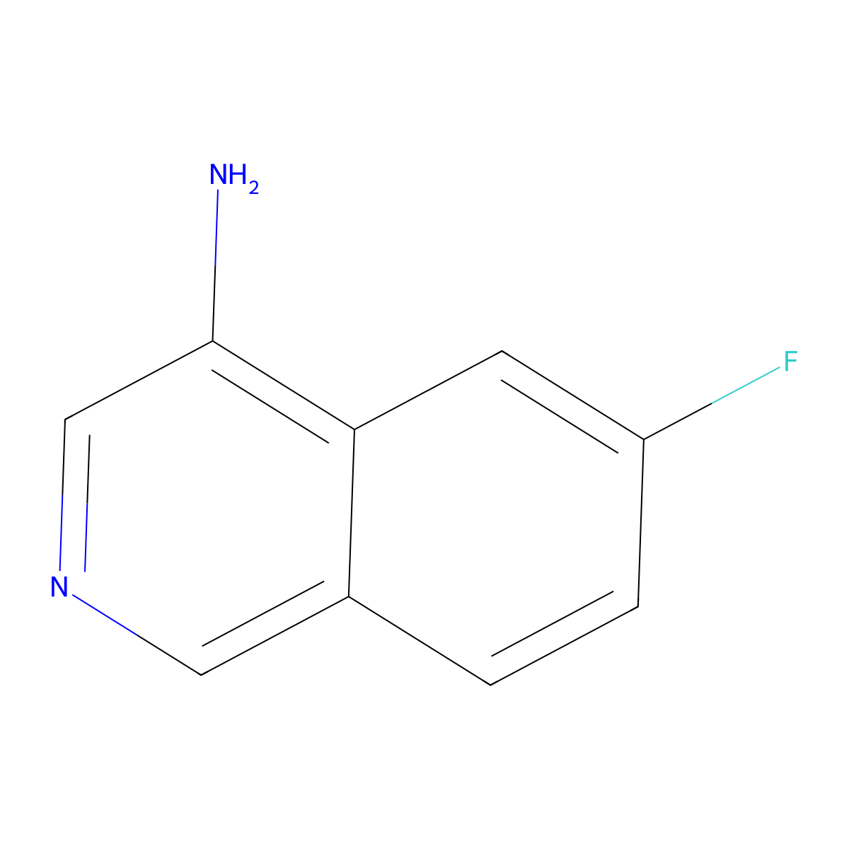 6-Fluoroisoquinolin-4-amine molecular structure, CAS 1780542-36-0