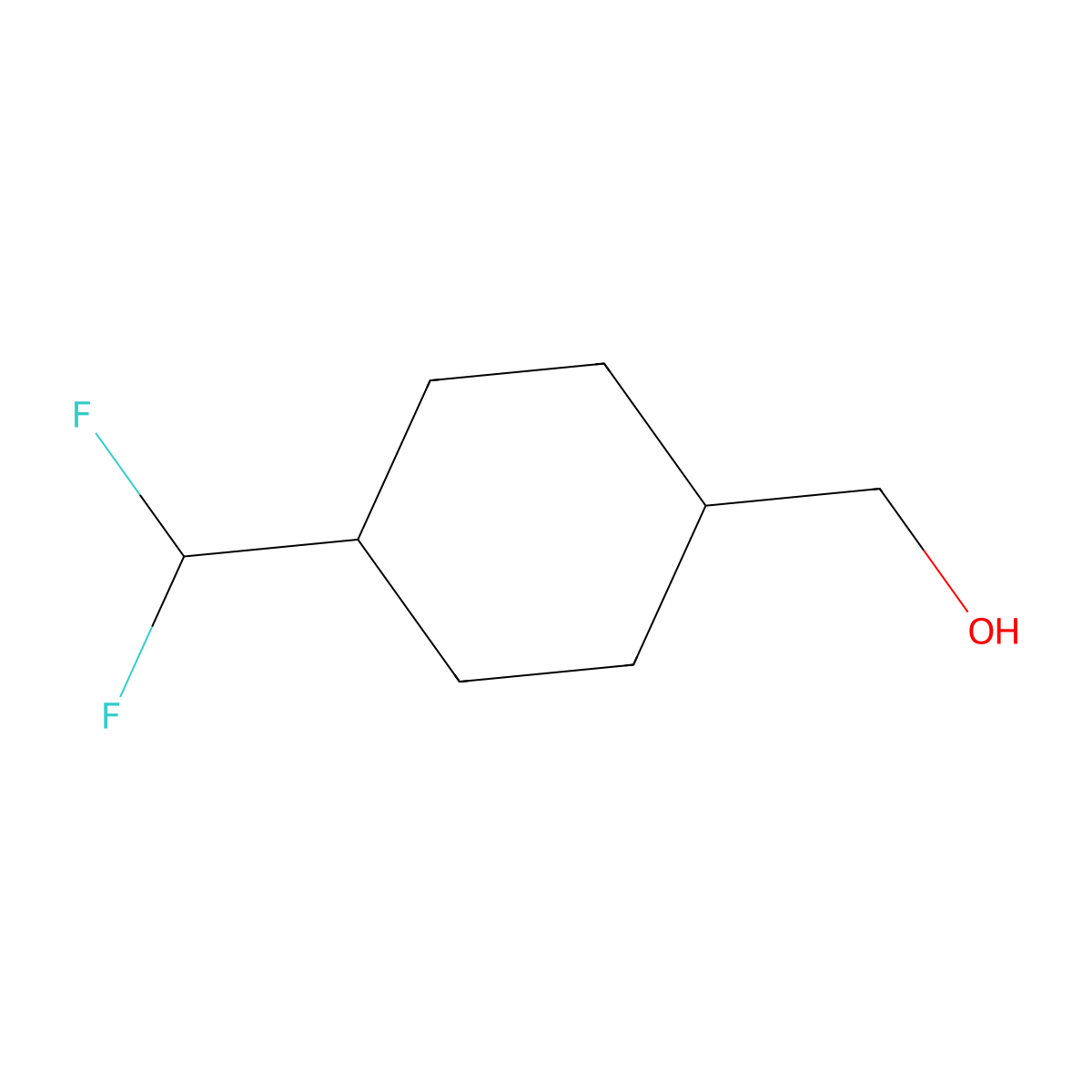 [4-(Difluoromethyl)cyclohexyl]methanol molecular structure, CAS 1780543-77-2
