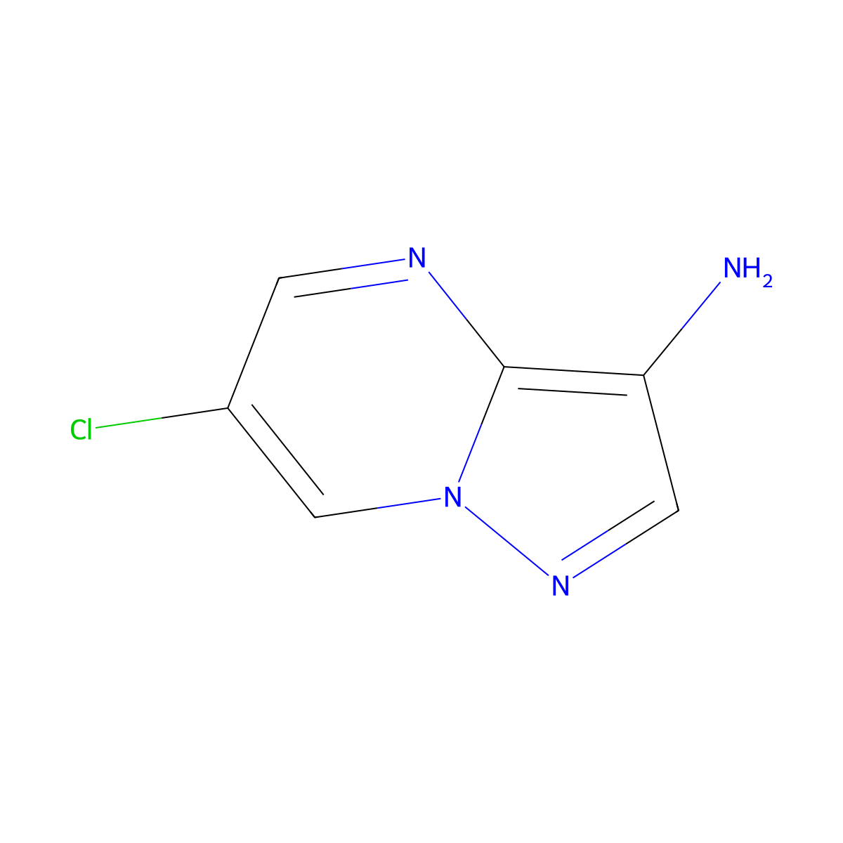6-Chloropyrazolo[1,5-a]pyrimidin-3-amine molecular structure, CAS 1780545-52-9