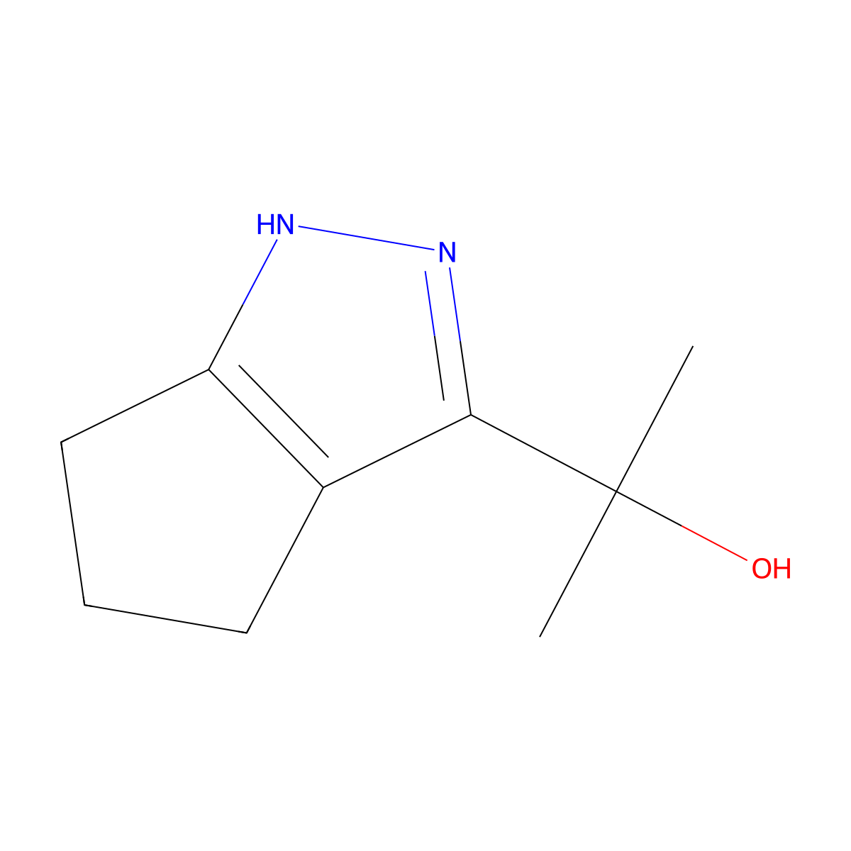 2-{1h,4h,5h,6h-Cyclopenta[c]pyrazol-3-yl}propan-2-ol molecular structure, CAS 1780549-88-3