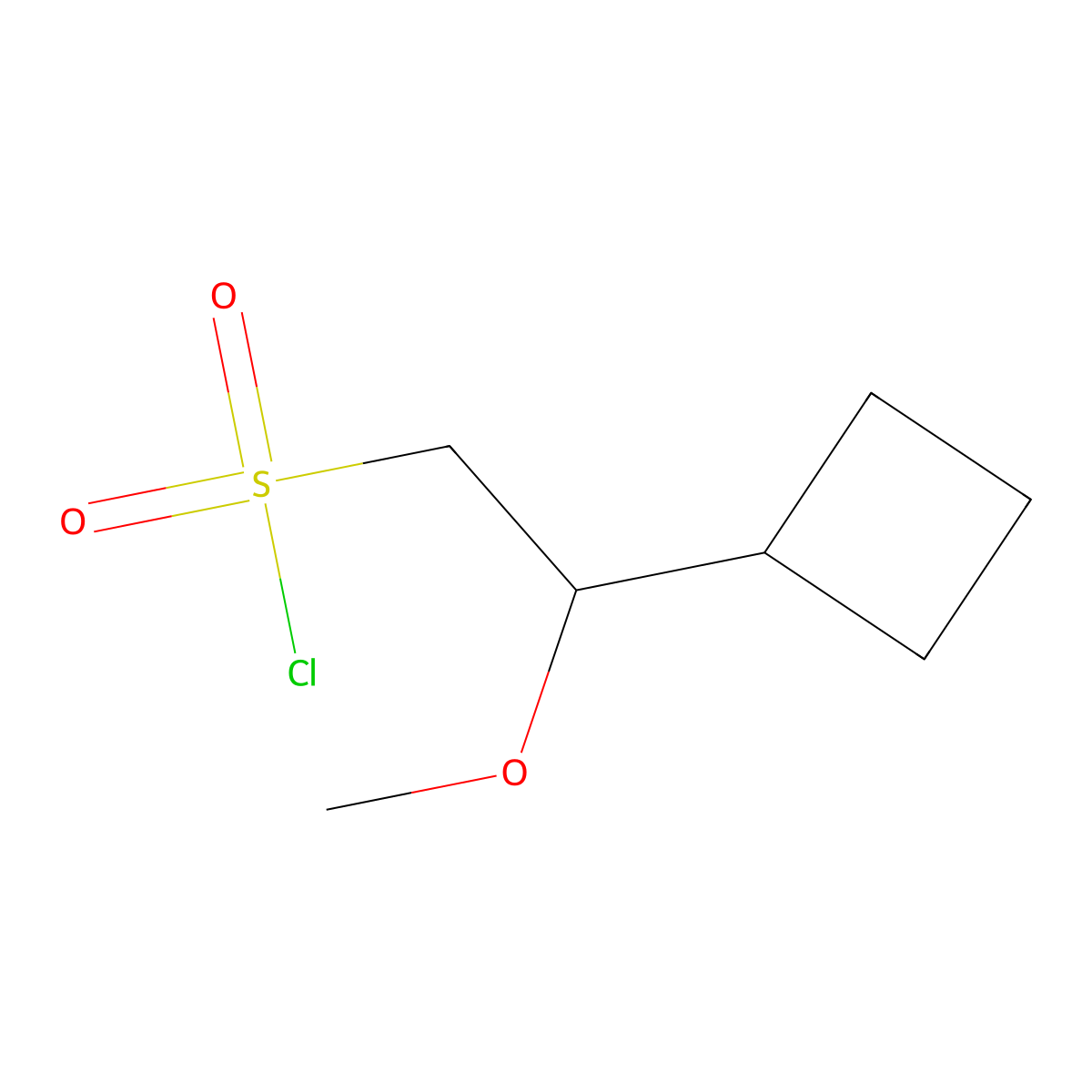 2-Cyclobutyl-2-methoxyethane-1-sulfonyl chloride molecular structure, CAS 1780553-24-3