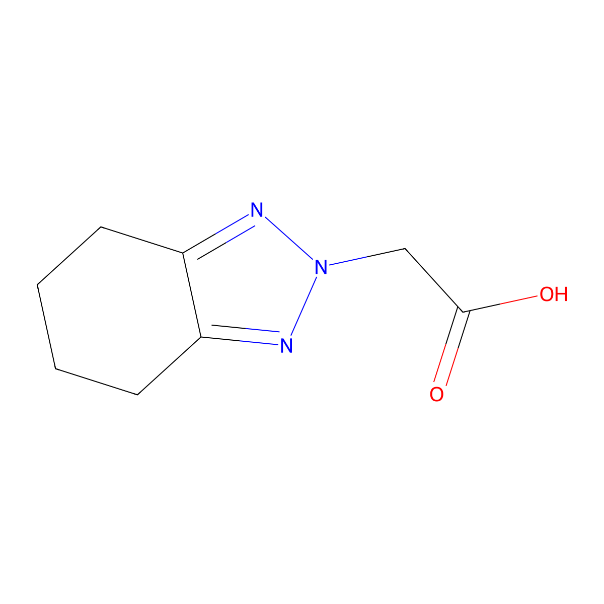 2-(4,5,6,7-Tetrahydro-2H-1,2,3-benzotriazol-2-yl)acetic acid molecular structure, CAS 1780554-04-2