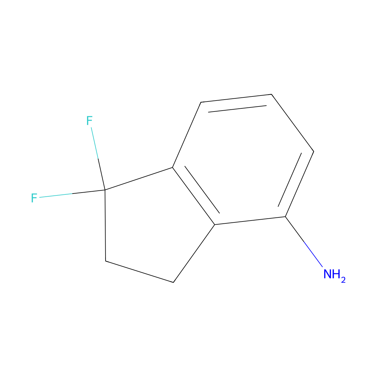 1,1-Difluoro-2,3-dihydro-1H-inden-4-amine molecular structure, CAS 1780559-04-7
