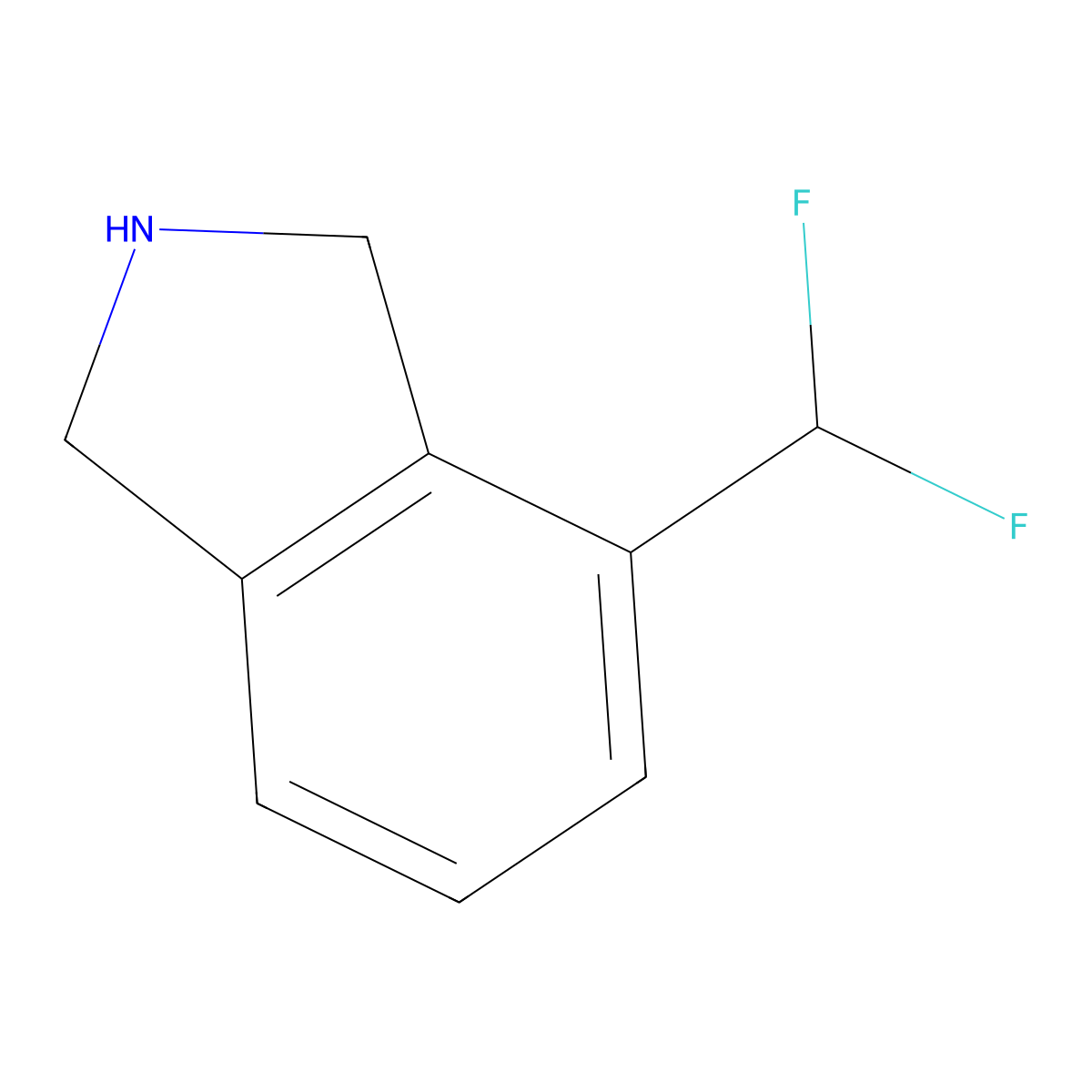 4-(difluoromethyl)-2,3-dihydro-1H-isoindole molecular structure, CAS 1780559-17-2