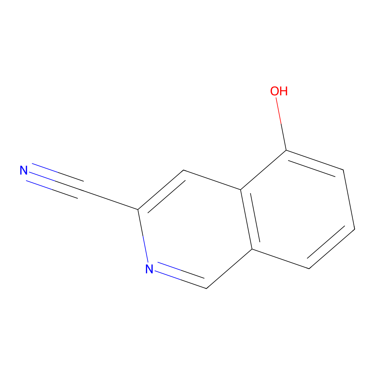 5-Hydroxyisoquinoline-3-carbonitrile molecular structure, CAS 1780560-04-4