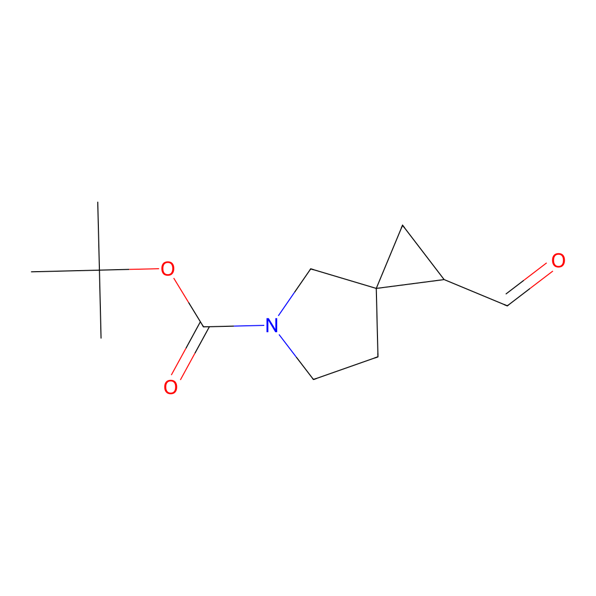 Tert-butyl 1-formyl-5-azaspiro(2.4)heptane-5-carboxylate molecular structure, CAS 1780561-46-7