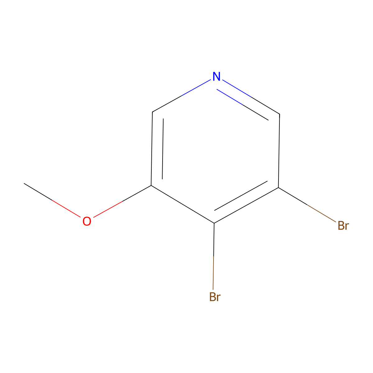 3,4-Dibromo-5-methoxypyridine molecular structure, CAS 1780570-06-0