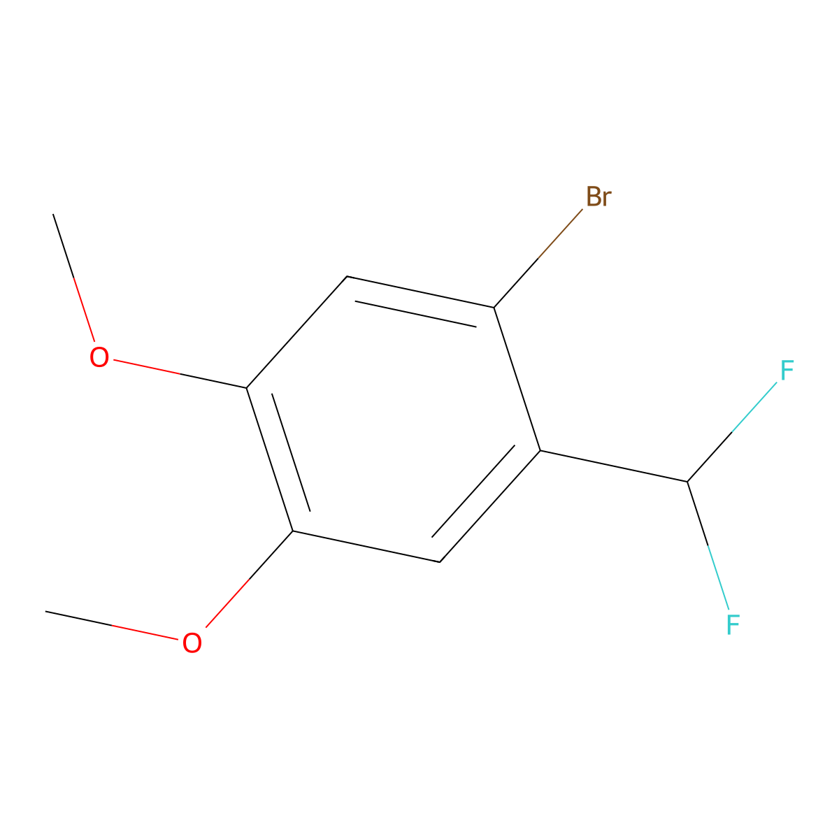 1-Bromo-2-(difluoromethyl)-4,5-dimethoxybenzene molecular structure, CAS 1780570-33-3