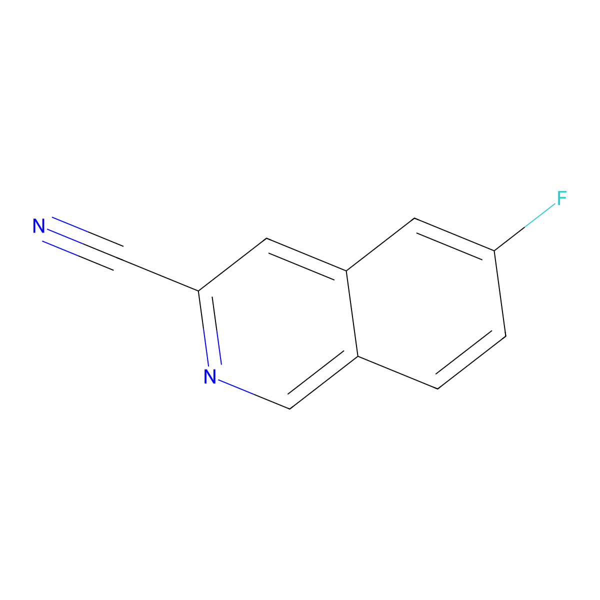 6-Fluoroisoquinoline-3-carbonitrile molecular structure, CAS 1780572-33-9