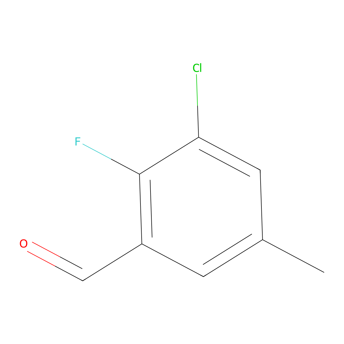 3-Chloro-2-fluoro-5-methylbenzaldehyde molecular structure, CAS 1780572-85-1