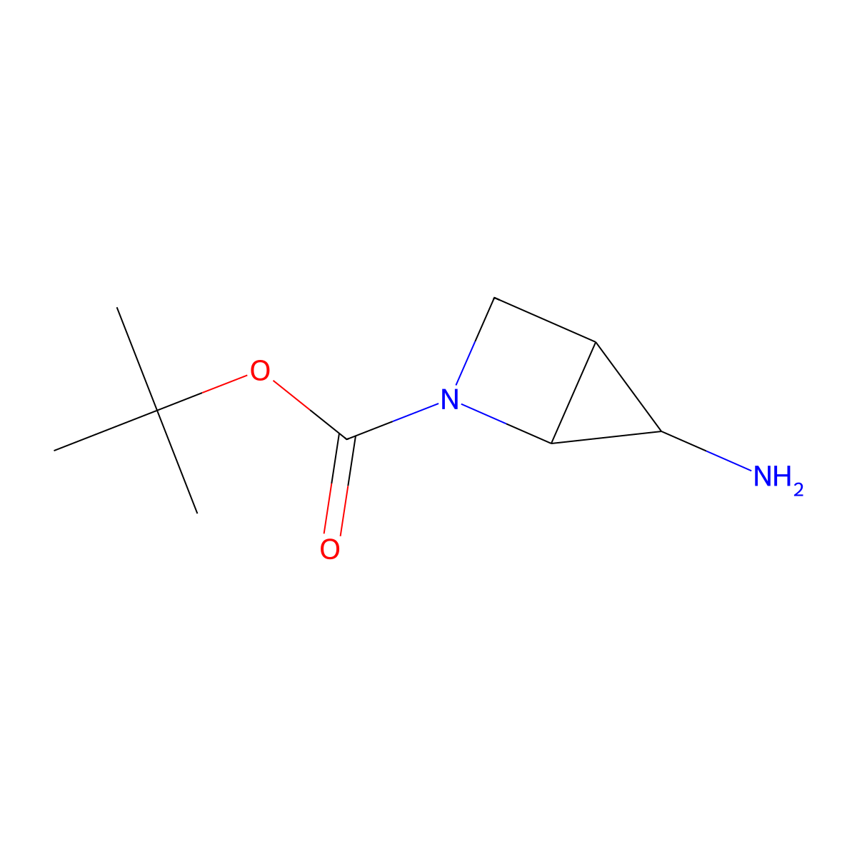 Tert-butyl 5-amino-2-azabicyclo[2.1.0]pentane-2-carboxylate molecular structure, CAS 1780576-59-1