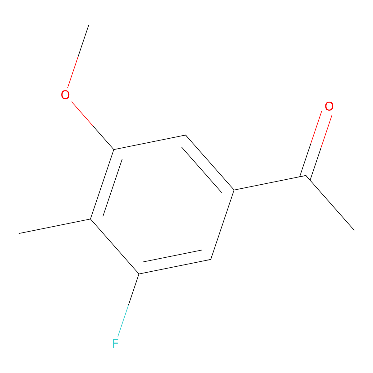 1-(3-Fluoro-5-methoxy-4-methylphenyl)ethanone molecular structure, CAS 1780577-39-0