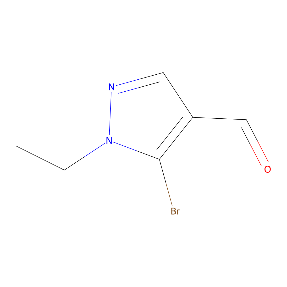 5-Bromo-1-ethyl-1H-pyrazole-4-carbaldehyde molecular structure, CAS 1780579-42-1