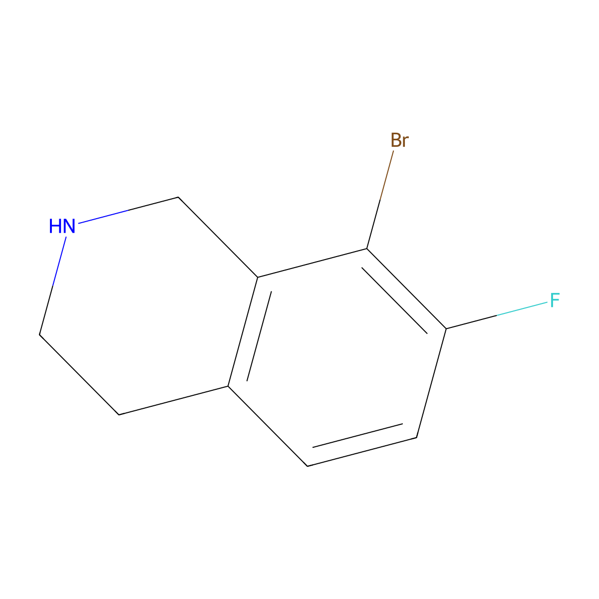 8-Bromo-7-fluoro-1,2,3,4-tetrahydroisoquinoline molecular structure, CAS 1780581-08-9