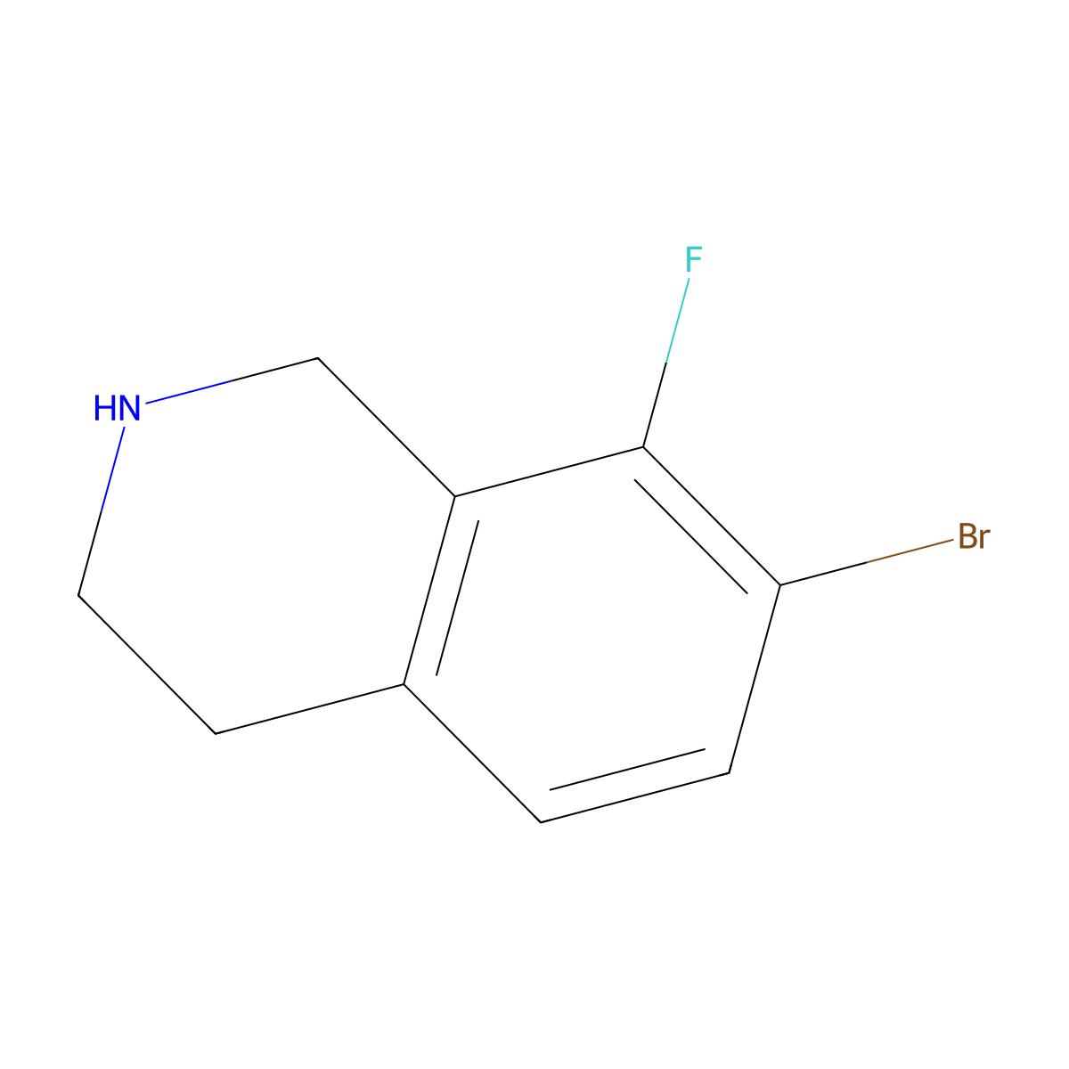 7-Bromo-8-fluoro-1,2,3,4-tetrahydroisoquinoline molecular structure, CAS 1780581-19-2