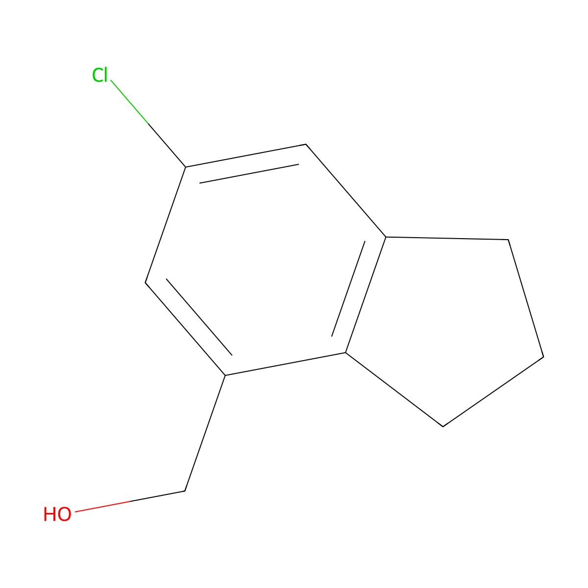 (6-chloro-2,3-dihydro-1H-inden-4-yl)methanol molecular structure, CAS 1780586-25-5