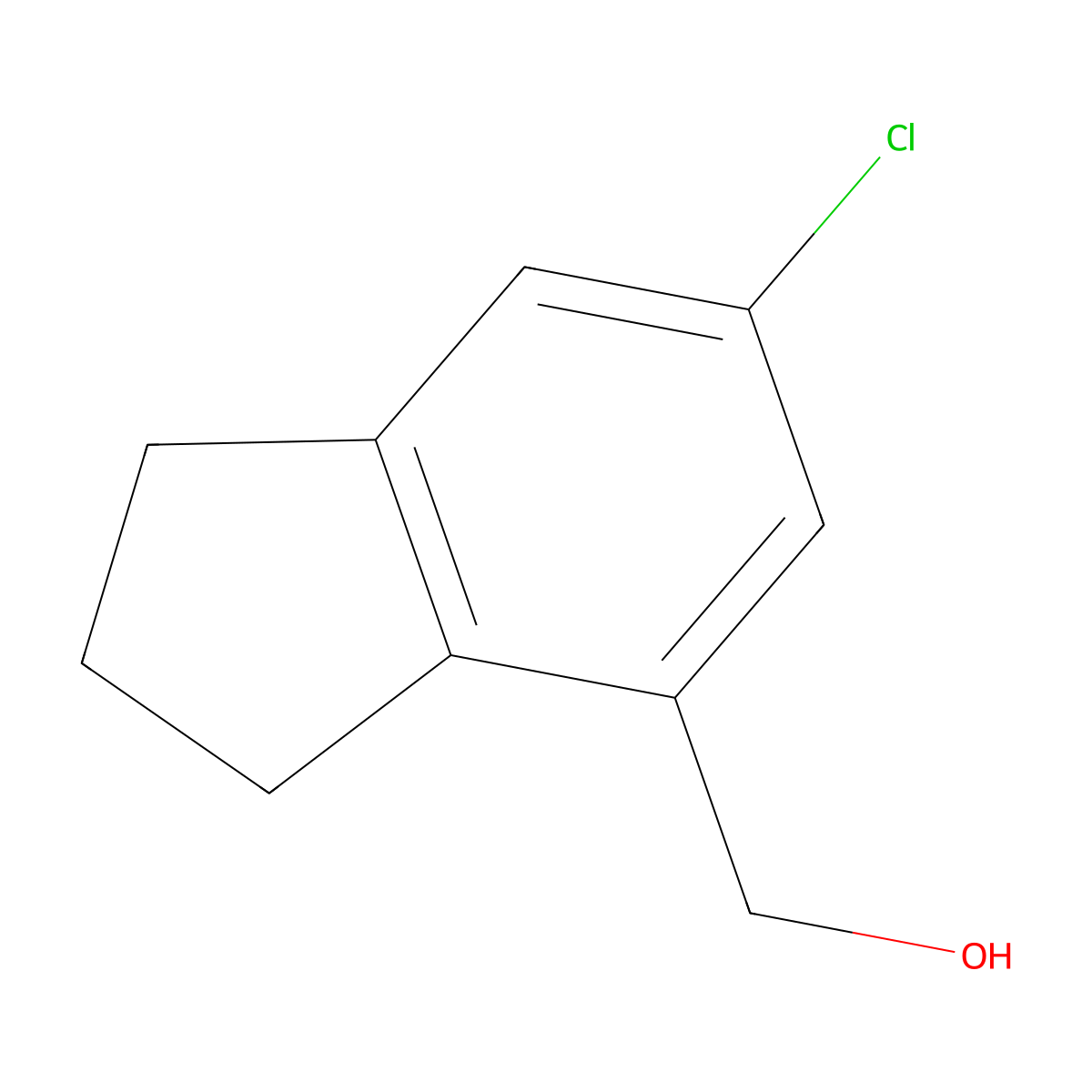 (6-chloro-2,3-dihydro-1H-inden-4-yl)methanol molecular structure, CAS 1780586-25-5