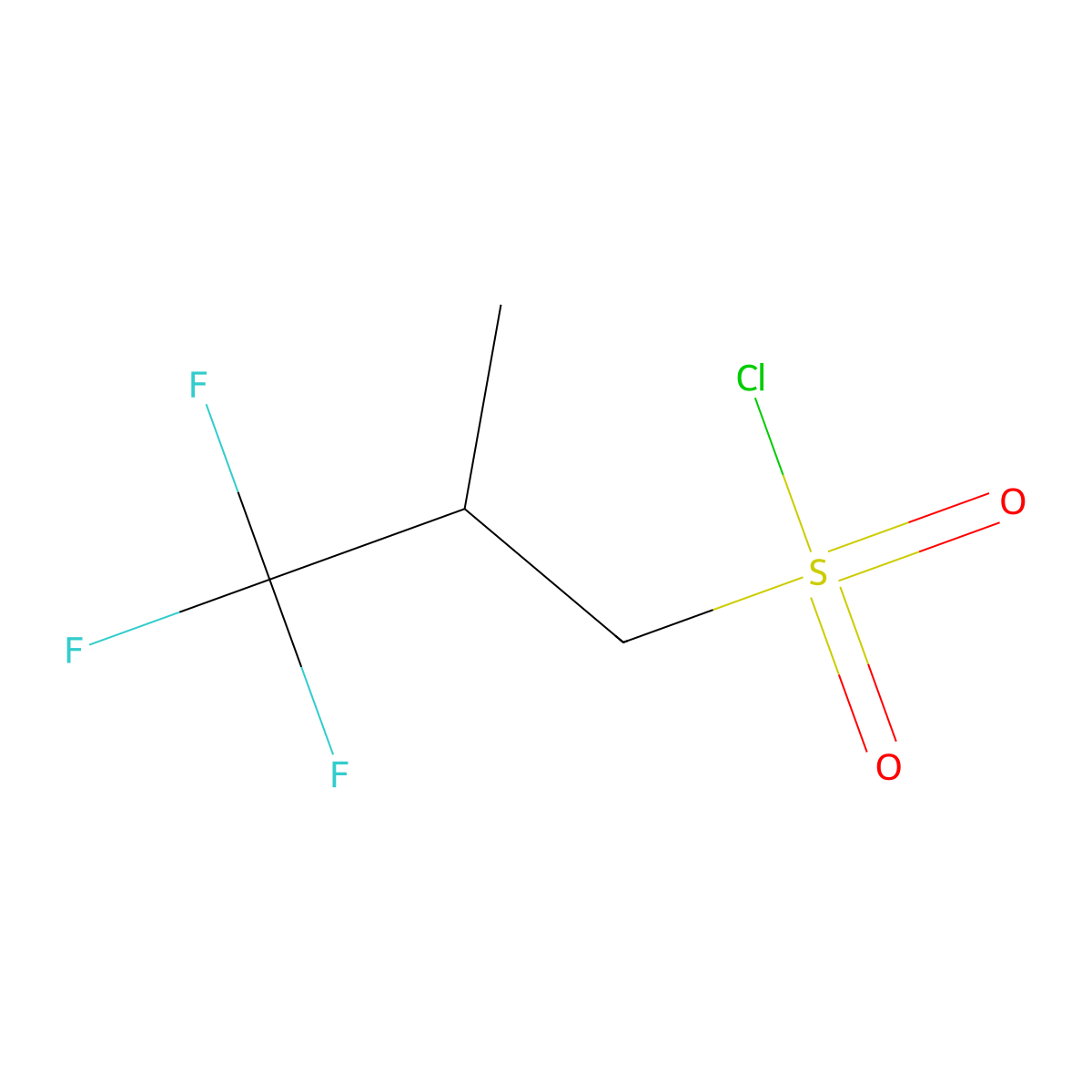 3,3,3-Trifluoro-2-methylpropane-1-sulfonyl chloride molecular structure, CAS 1780587-69-0