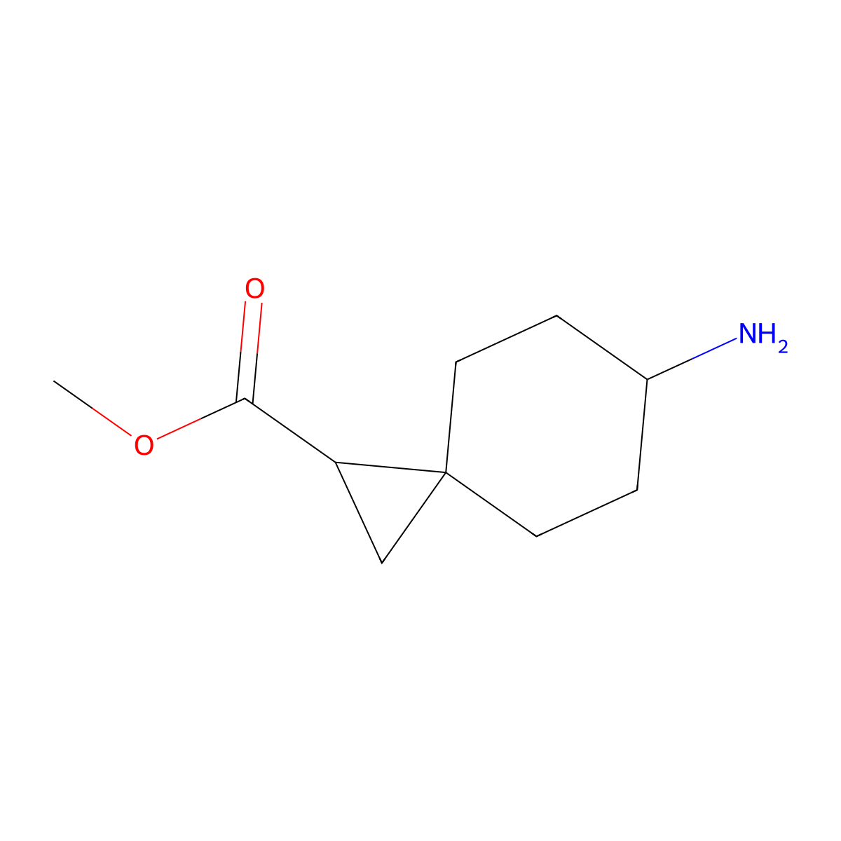 Methyl 6-aminospiro[2.5]octane-1-carboxylate molecular structure, CAS 1780589-38-9