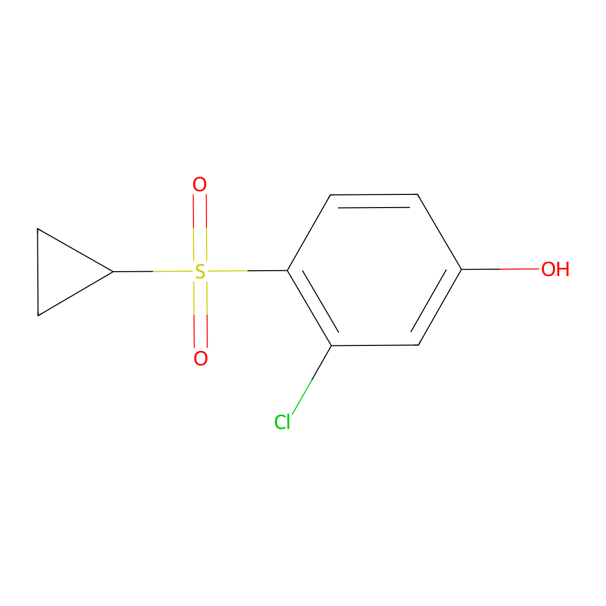 3-Chloro-4-cyclopropylsulfonylphenol molecular structure, CAS 1780592-11-1