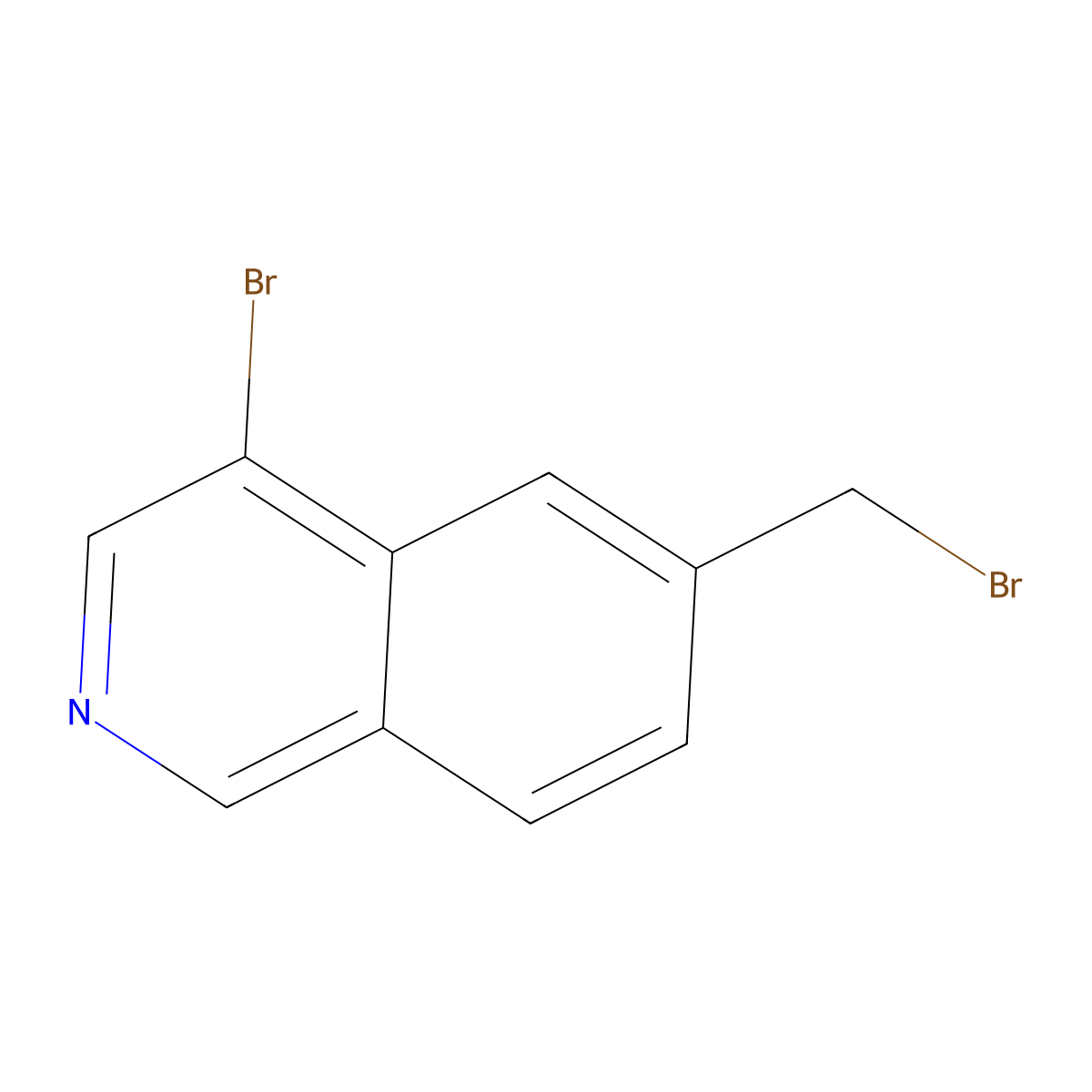 4-Bromo-6-(bromomethyl)isoquinoline molecular structure, CAS 1780593-45-4