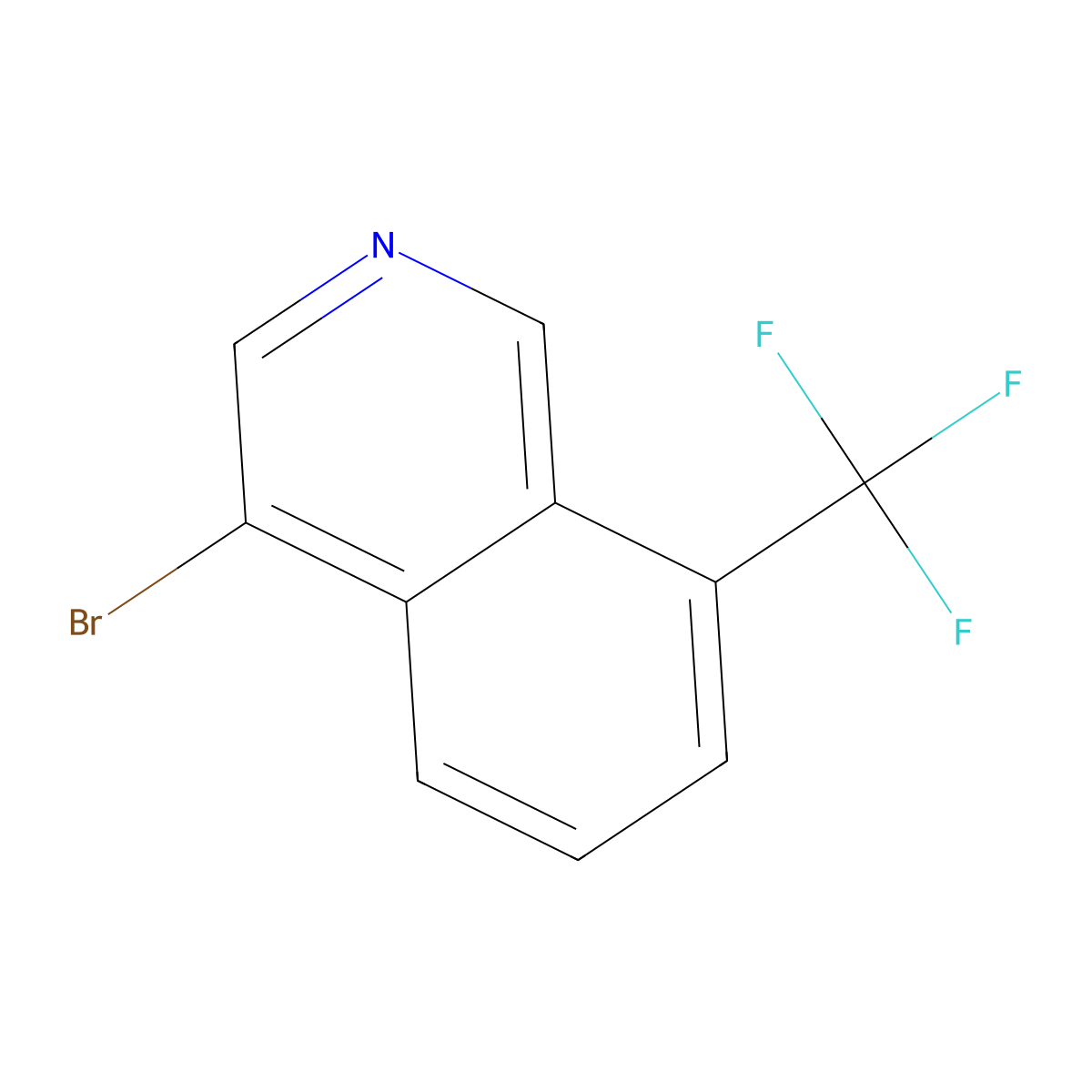 4-Bromo-8-(trifluoromethyl)isoquinoline molecular structure, CAS 1780593-58-9