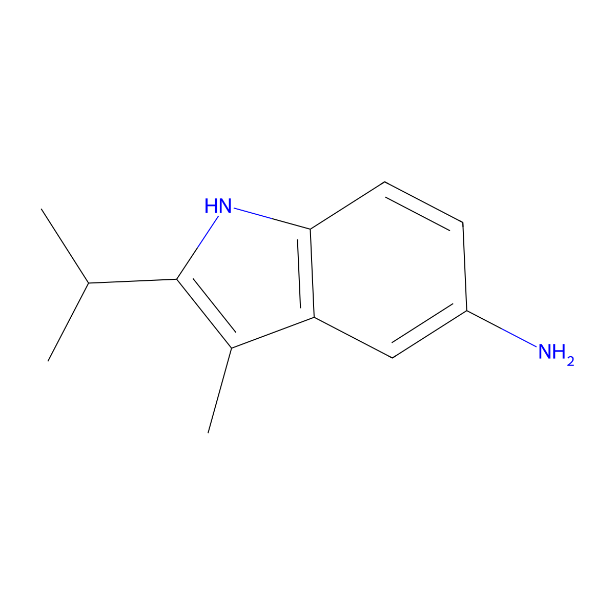 2-Isopropyl-3-methyl-1H-indol-5-amine molecular structure, CAS 1780598-65-3