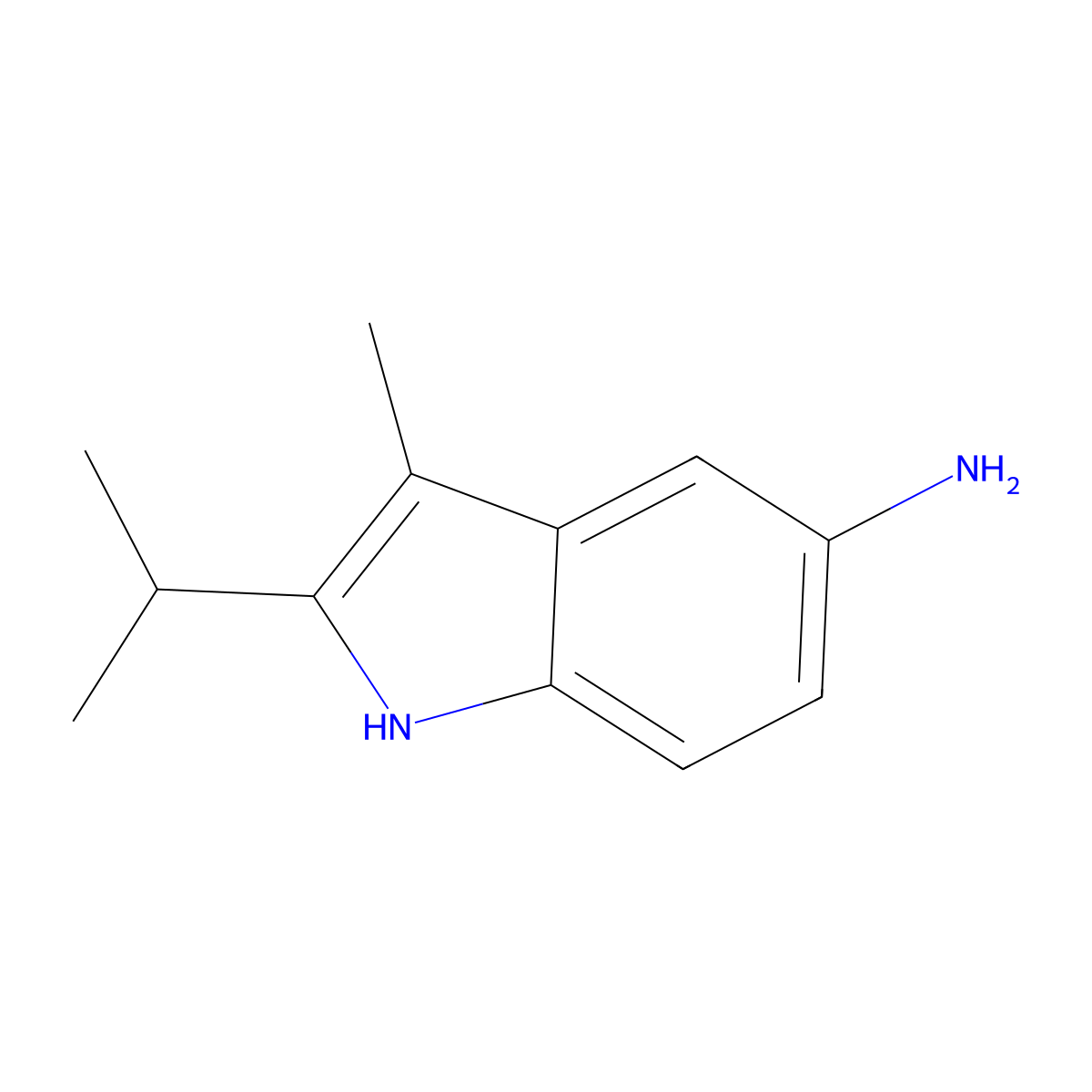 2-Isopropyl-3-methyl-1H-indol-5-amine molecular structure, CAS 1780598-65-3