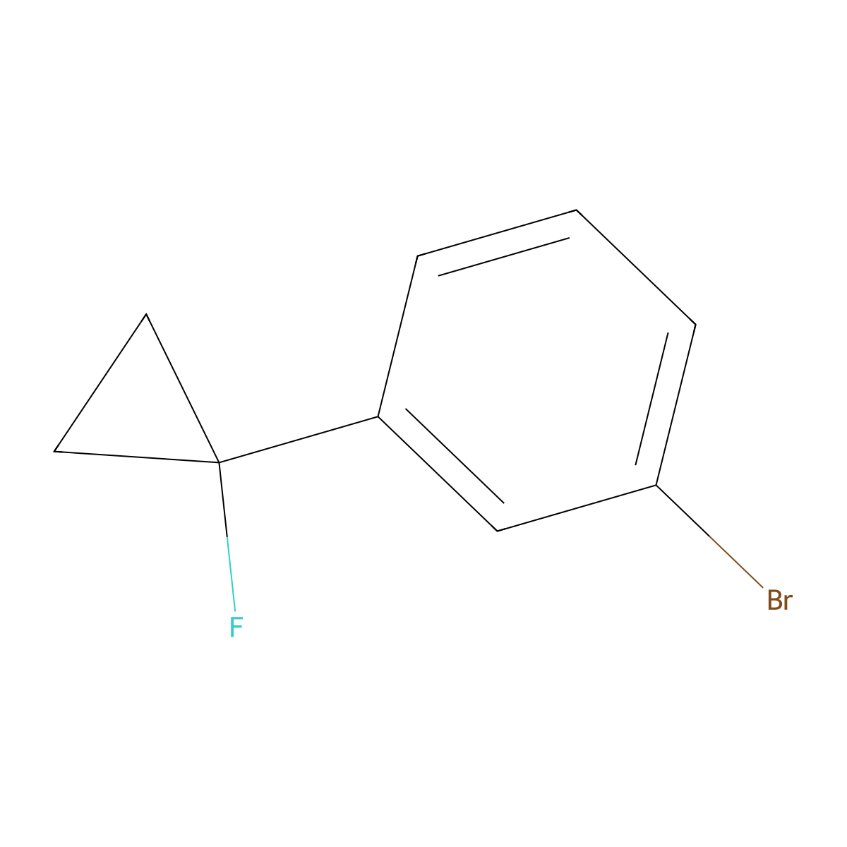 1-Bromo-3-(1-fluorocyclopropyl)benzene molecular structure, CAS 1780601-66-2