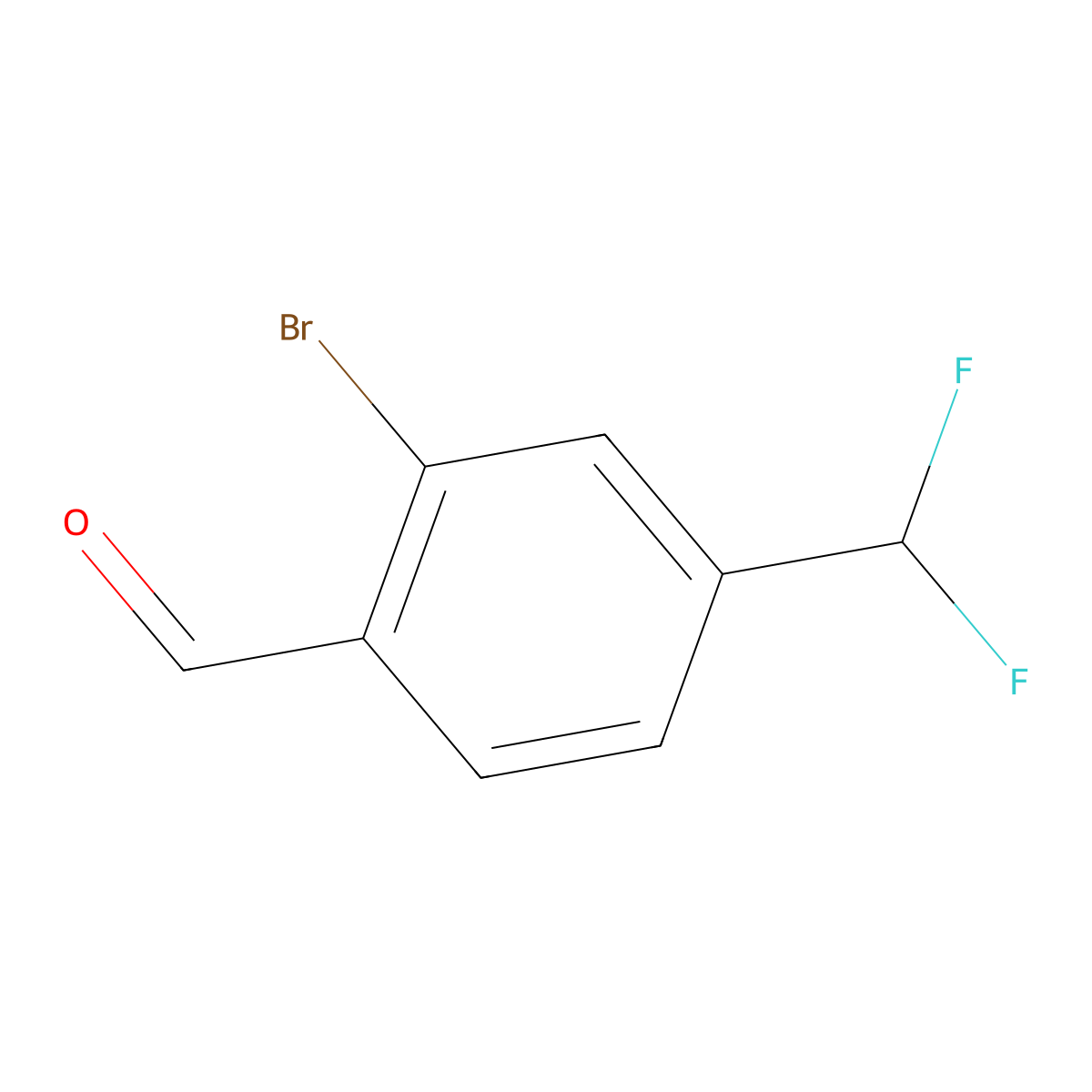 2-Bromo-4-(difluoromethyl)benzaldehyde molecular structure, CAS 1780602-18-7