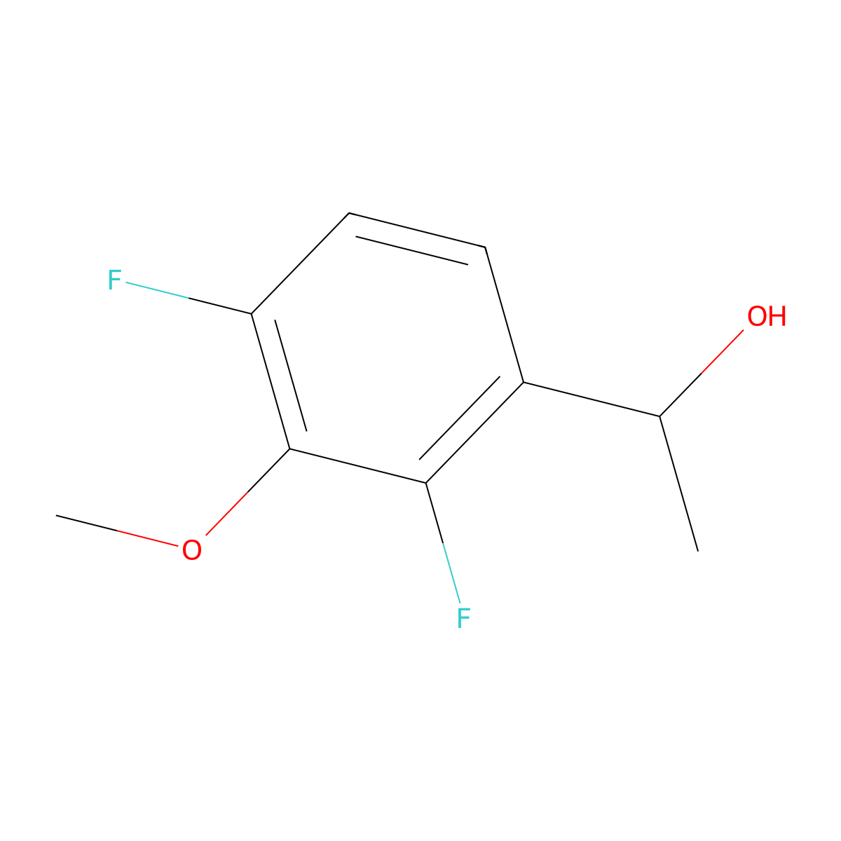1-(2,4-Difluoro-3-methoxyphenyl)ethanol molecular structure, CAS 1780605-74-4