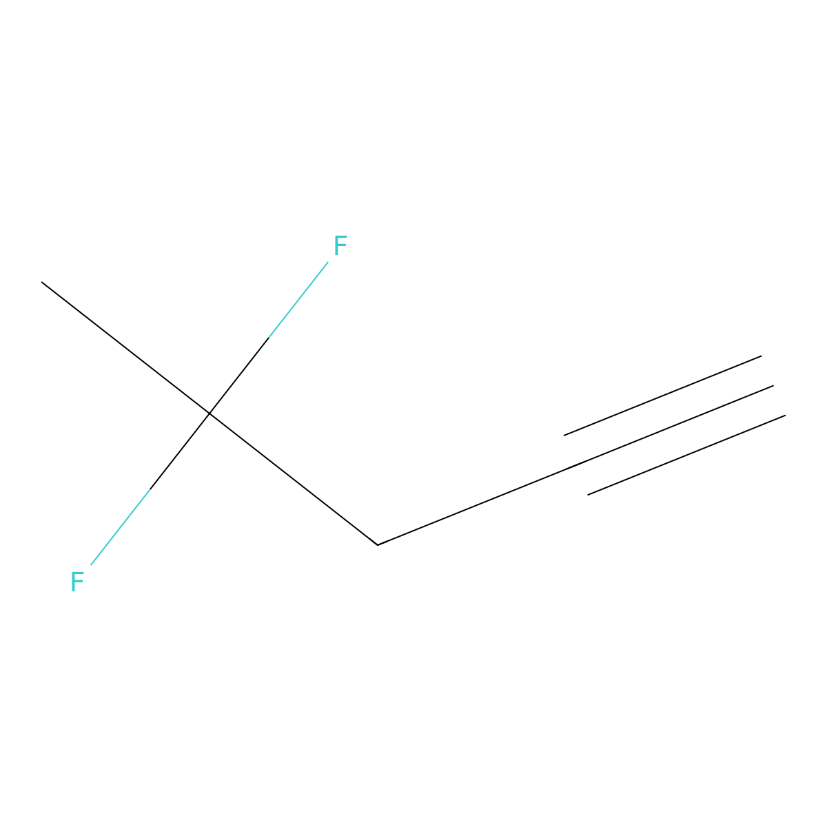 4,4-Difluoropent-1-yne molecular structure, CAS 1780606-05-4