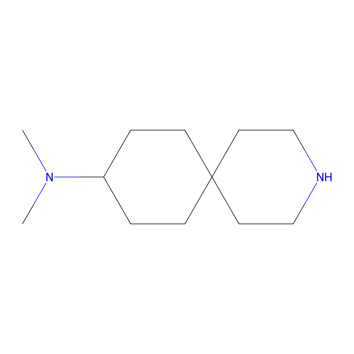 N,N-dimethyl-3-azaspiro[5.5]undecan-9-amine molecular structure, CAS 1780611-15-5