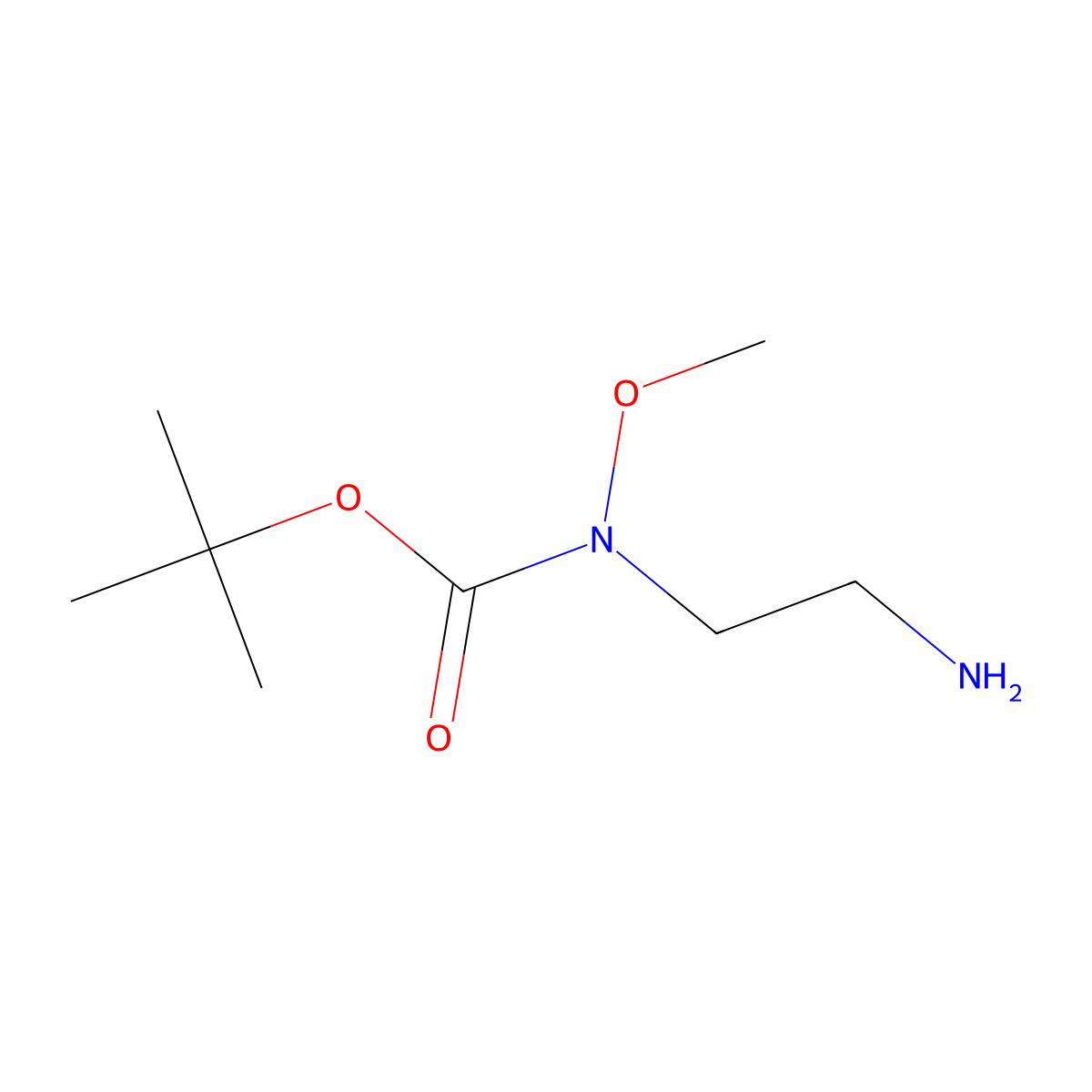 tert-butyl N-(2-aminoethyl)-N-methoxycarbamate molecular structure, CAS 1780612-95-4