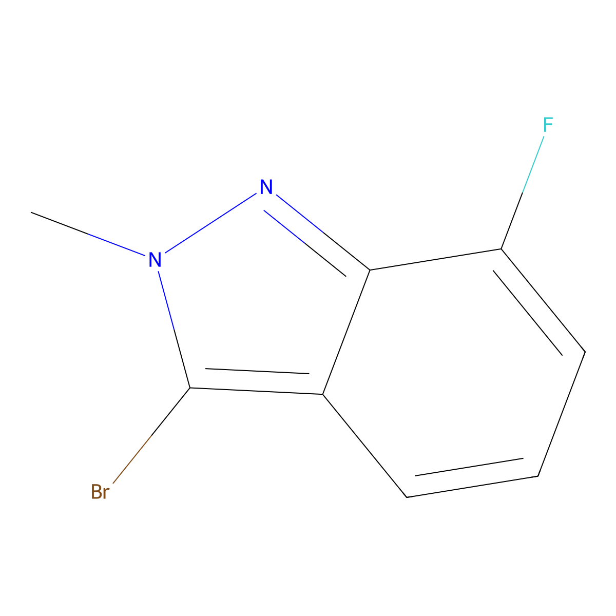 3-Bromo-7-fluoro-2-methyl-2H-indazole molecular structure, CAS 1780614-22-3