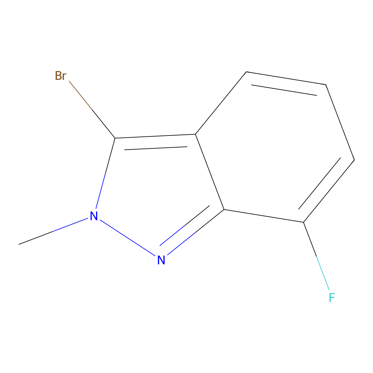 3-Bromo-7-fluoro-2-methyl-2H-indazole molecular structure, CAS 1780614-22-3