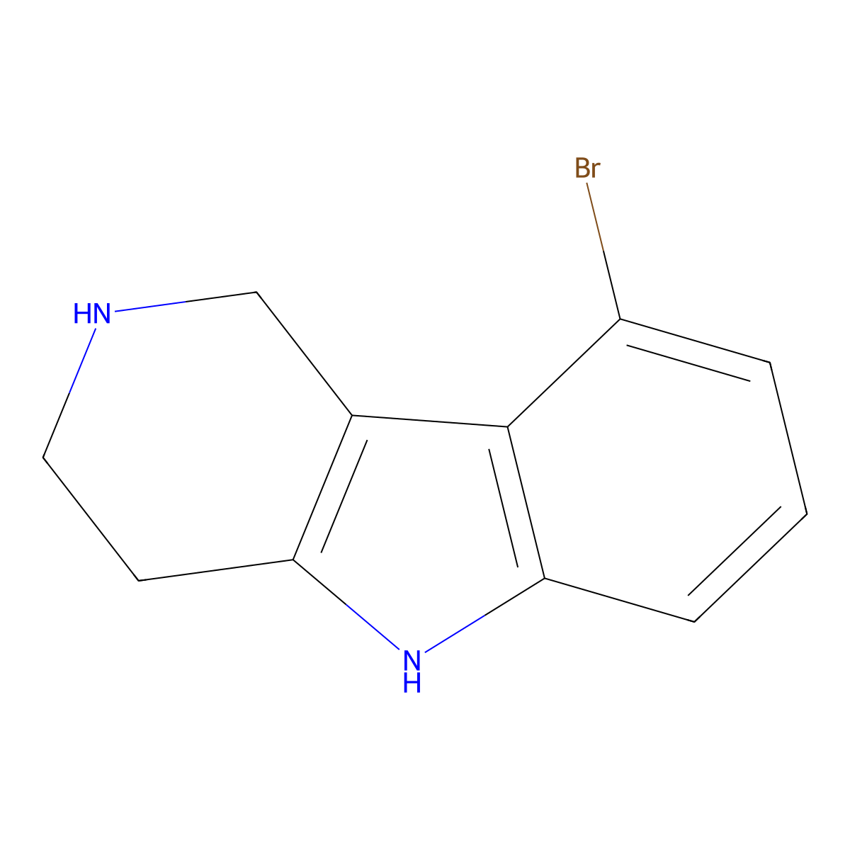 9-Bromo-2,3,4,5-tetrahydro-1H-pyrido[4,3-b]indole molecular structure, CAS 1780617-23-3