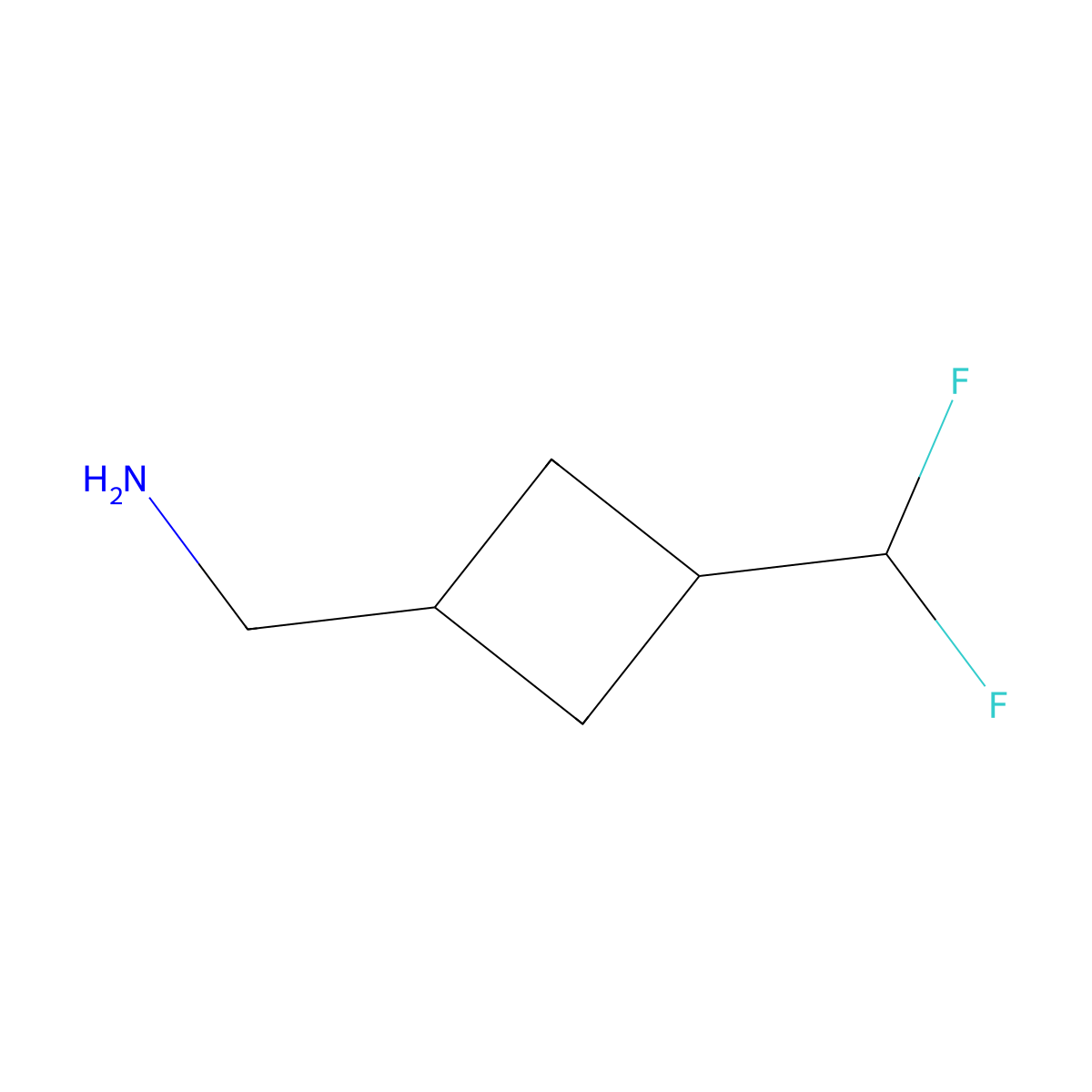 [3-(Difluoromethyl)cyclobutyl]methanamine molecular structure, CAS 1780620-26-9