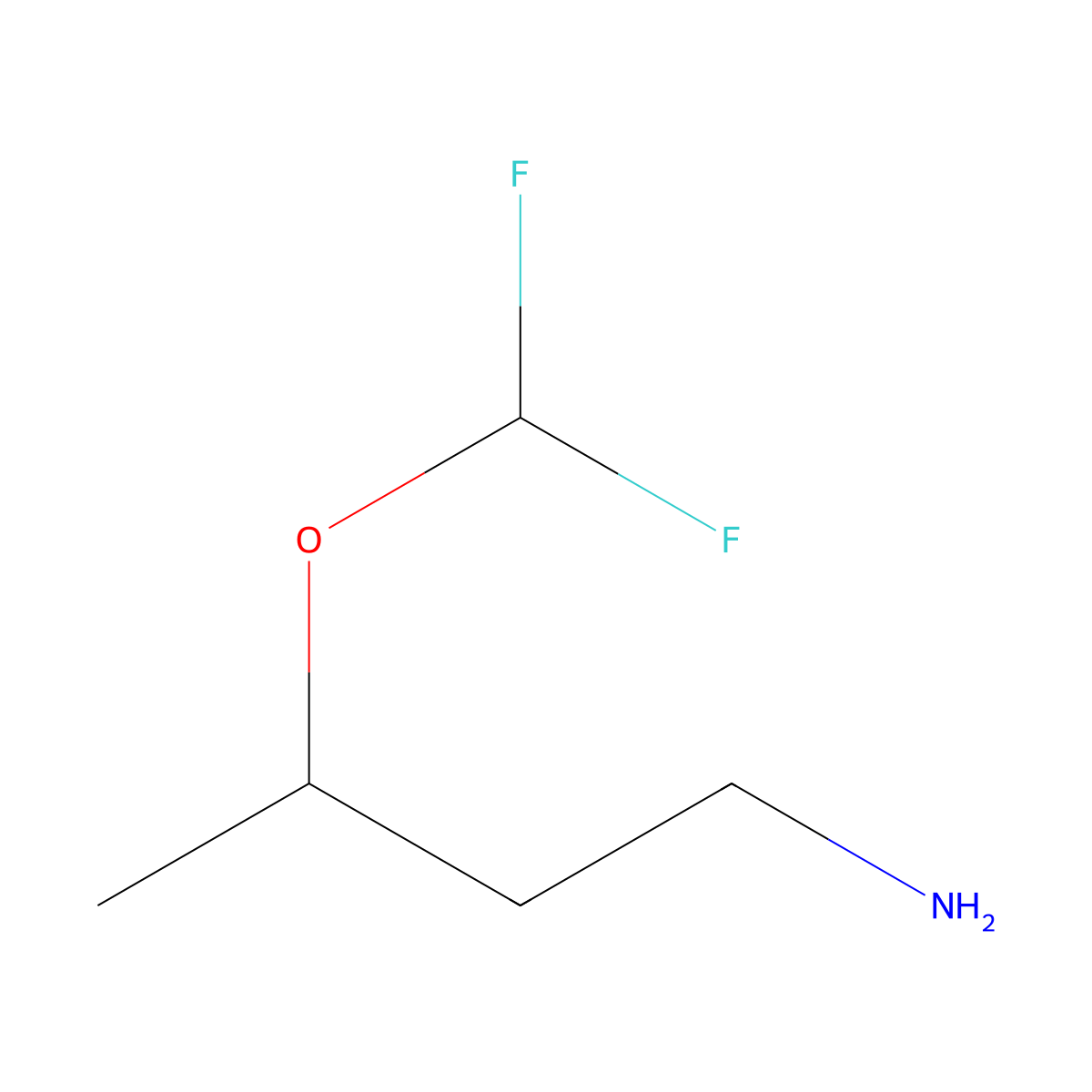 3-(Difluoromethoxy)butan-1-amine molecular structure, CAS 1780621-63-7