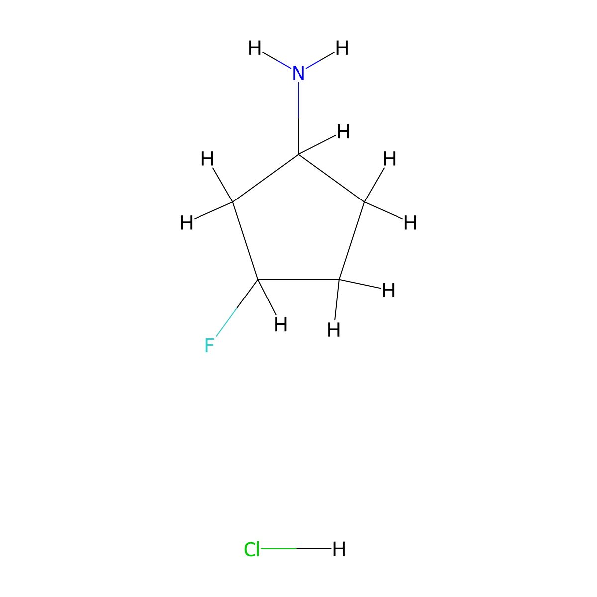 3-Fluorocyclopentan-1-amine hydrochloride molecular structure, CAS 1780621-94-4