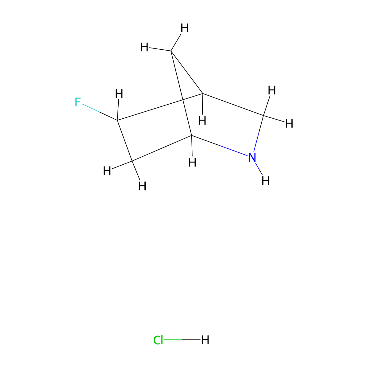 5-Fluoro-2-azabicyclo[2.2.1]heptane hydrochloride molecular structure, CAS 1780623-64-4